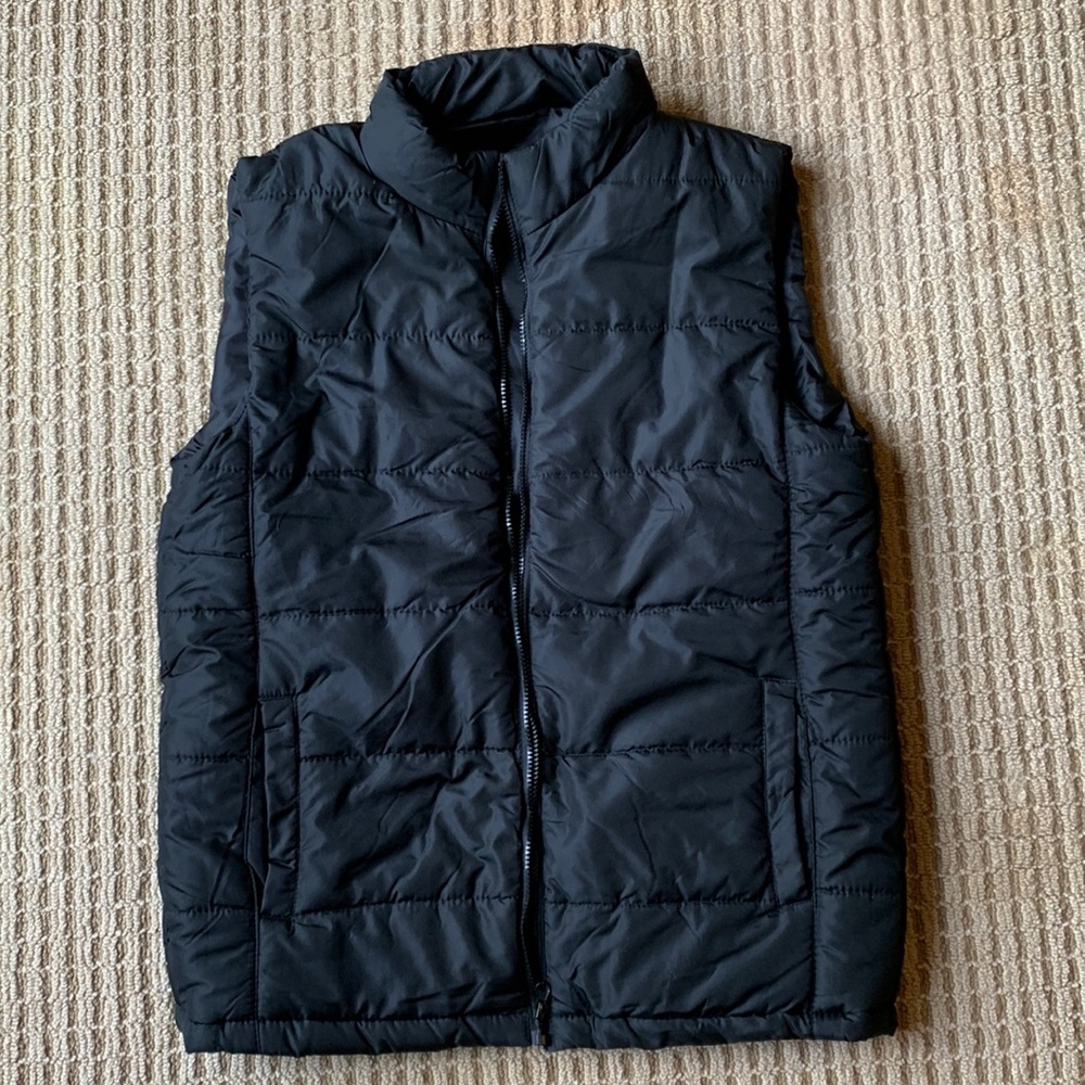 Large, Open Trails, black, puffy vest. Like new condition